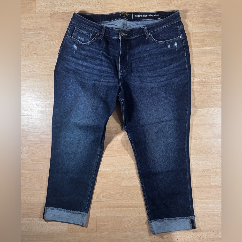 Lee Women's Deep Indigo Boyfriend Jeans